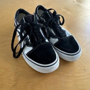Vans Kids Black and White Sneakers